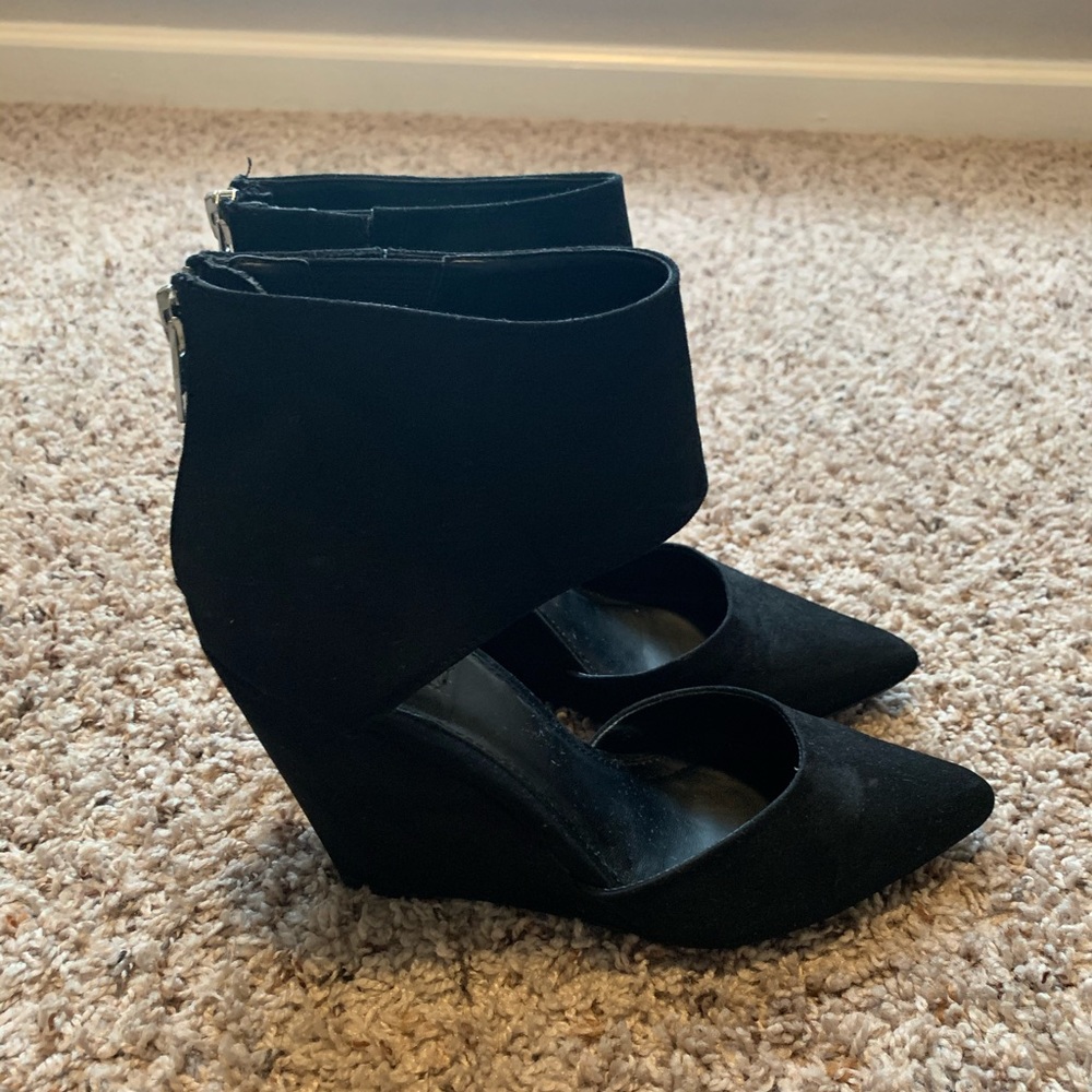 Black Ankle Wedges